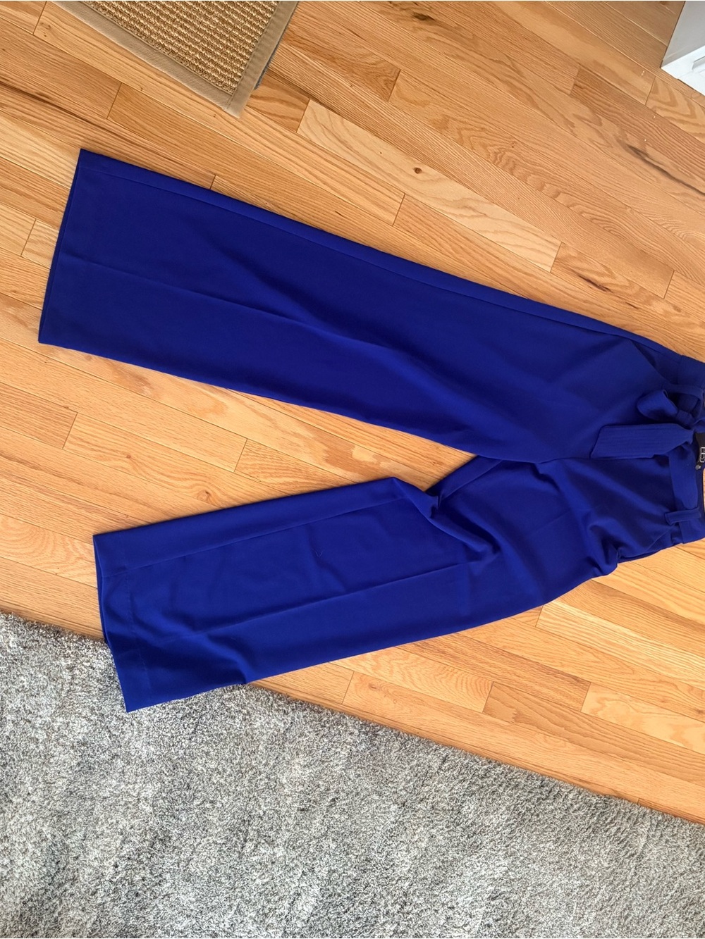 High-Waist Wide-Leg Pants in Cobalt Blue